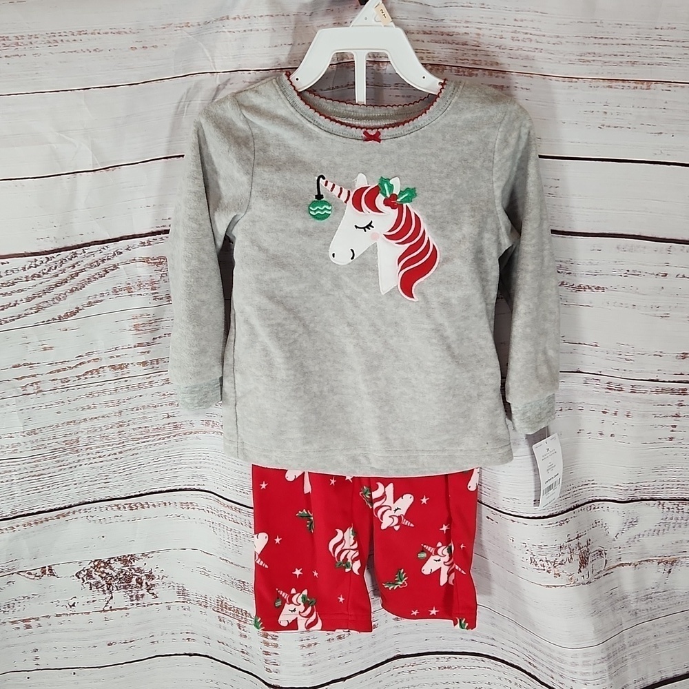 NWT Carter's girls fleece 2 piece long sleeve PJS